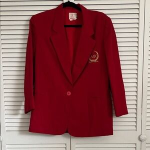 Vintage Mary Kay Vibrant Red Blazer